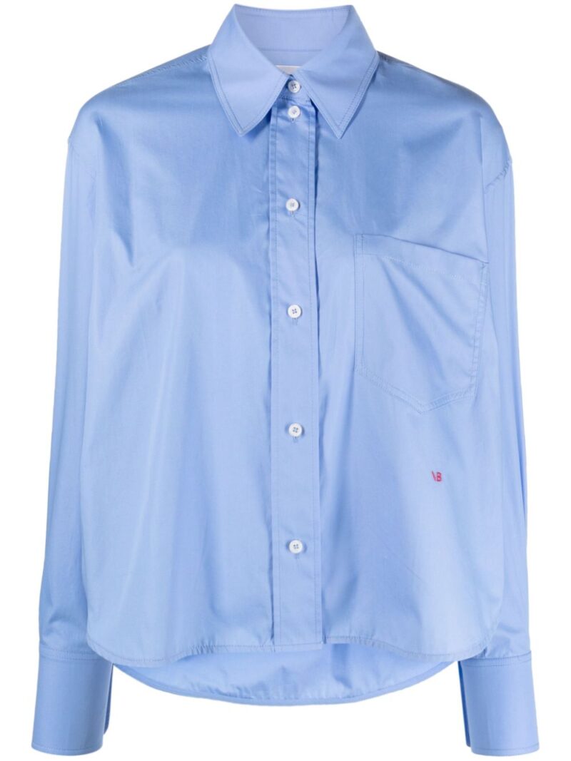 Victoria Beckham  logo-embroidered cotton shirt