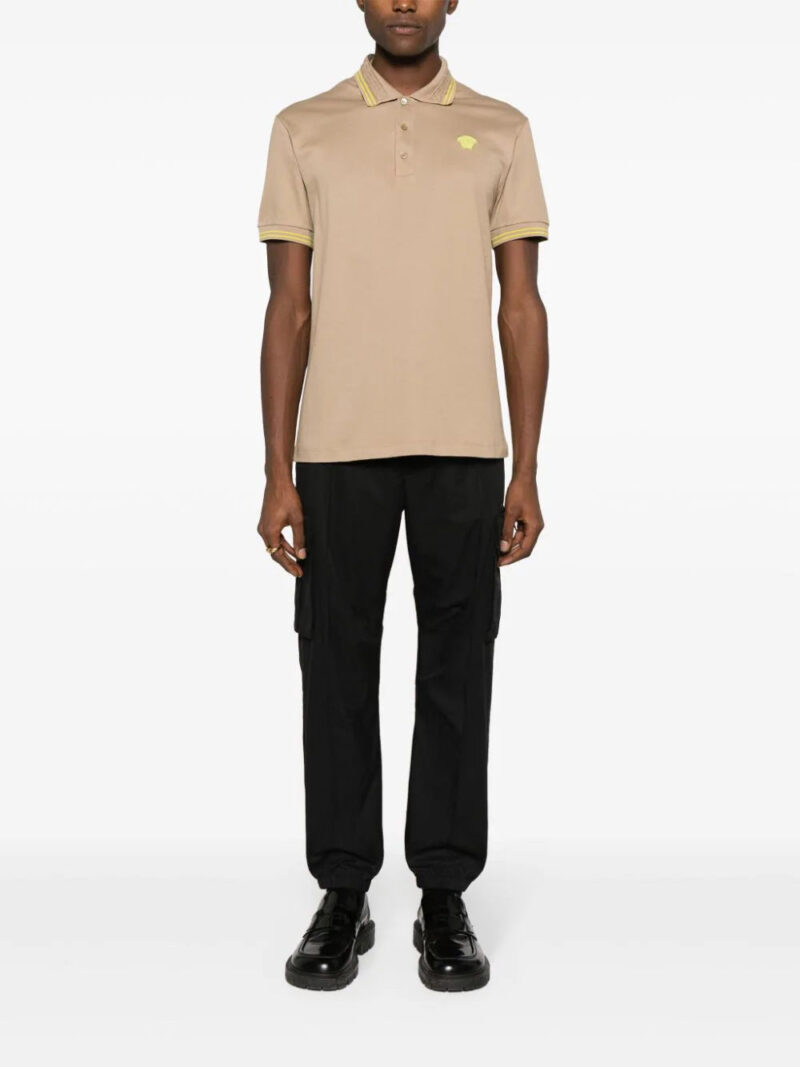 Versace  Medusa Head embroidered polo shirt