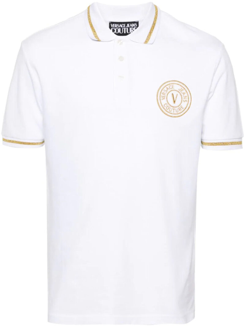 Versace Jeans Couture  logo-embroidered polo shirt