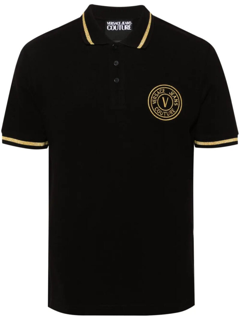 Versace Jeans Couture  logo-embroidered polo shirt