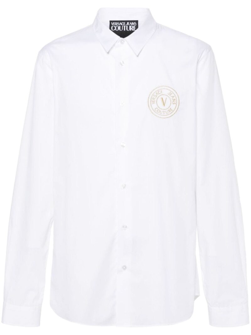 Versace Jeans Couture logo-appliqué poplin shirt