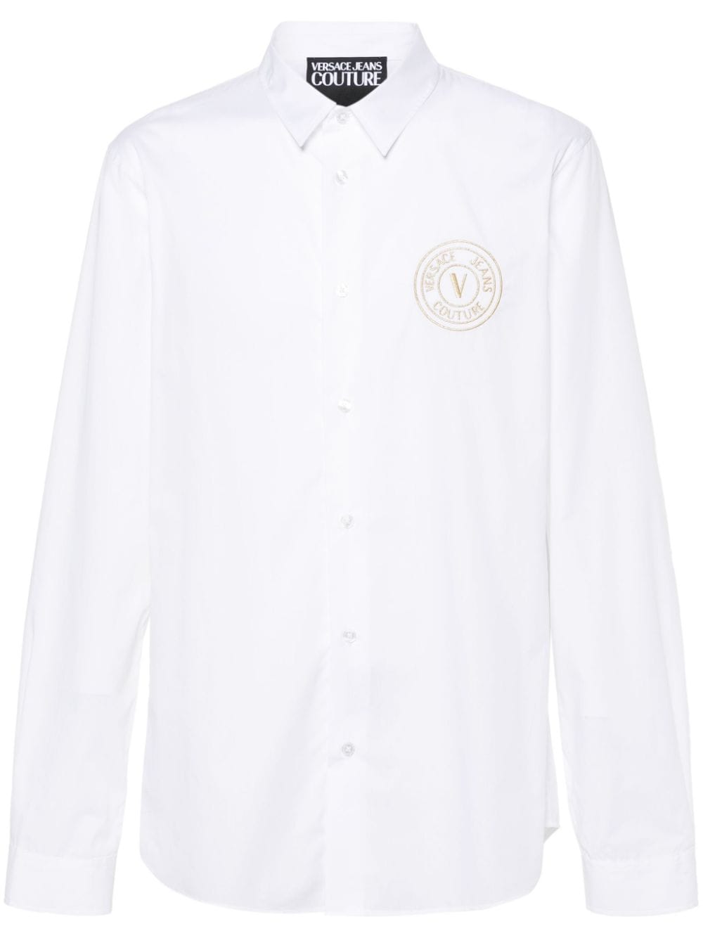 Versace Jeans Couture logo-appliqué poplin shirt