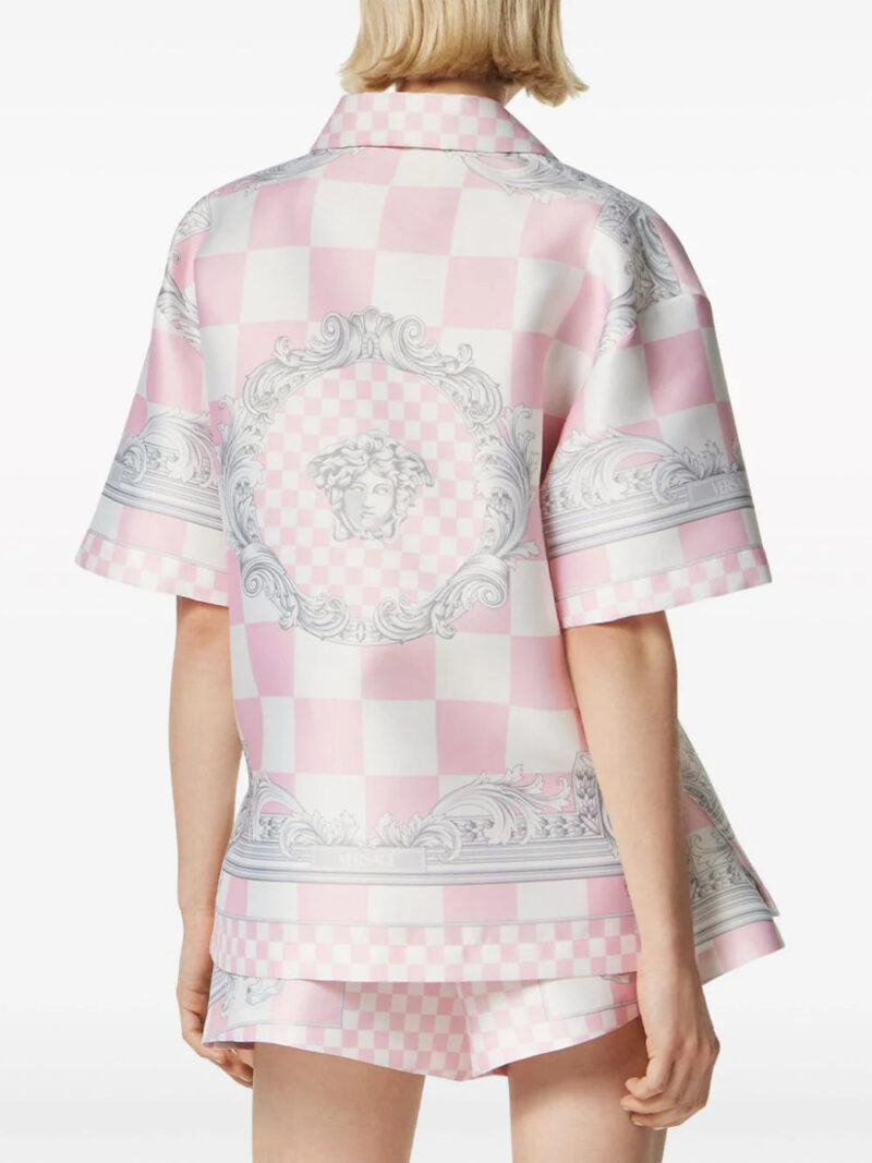 Versace  Barocco checked shirt