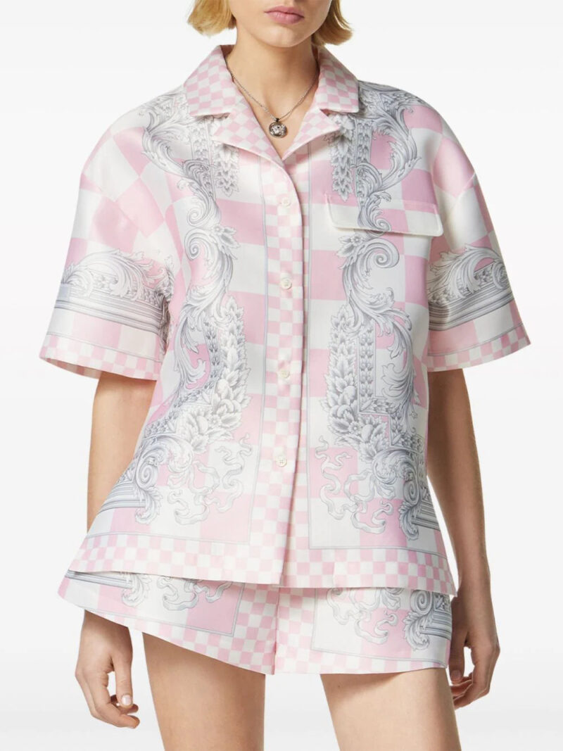 Versace  Barocco checked shirt