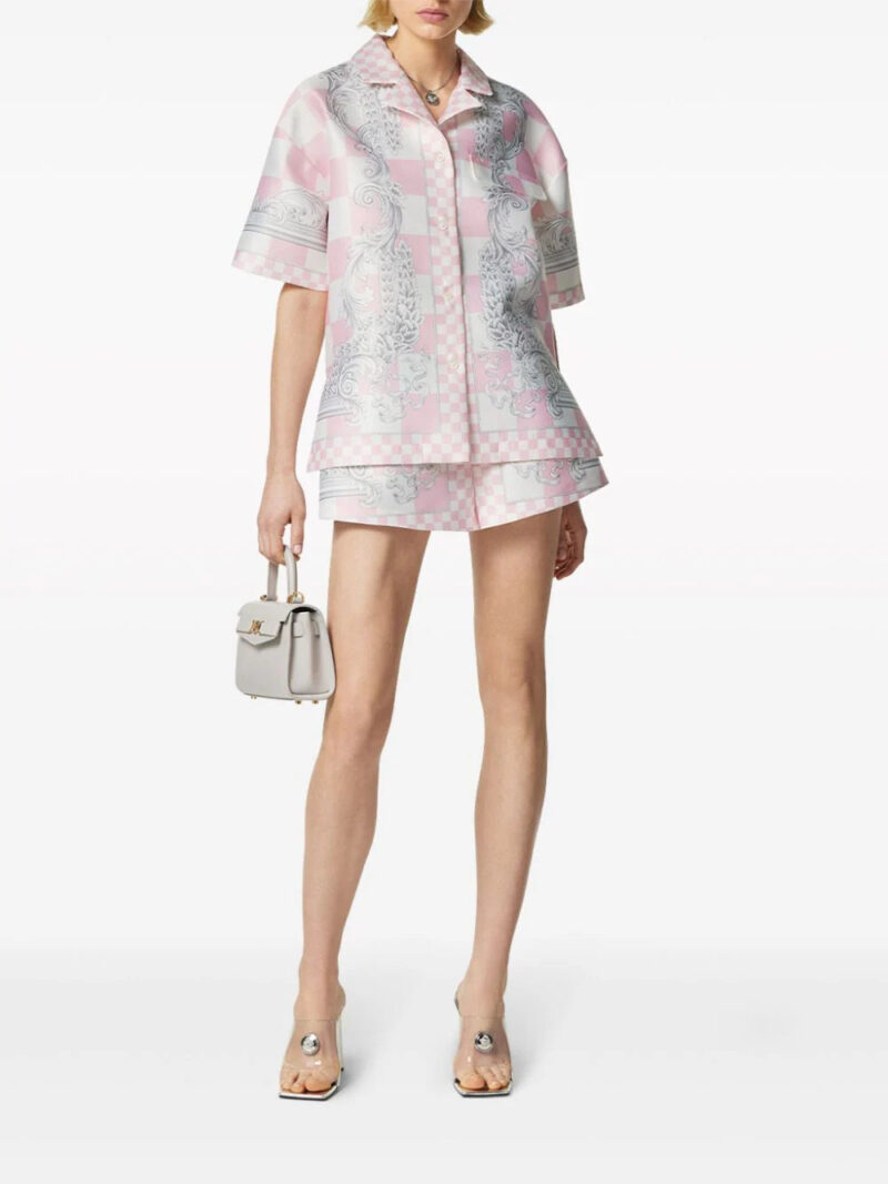 Versace  Barocco checked shirt