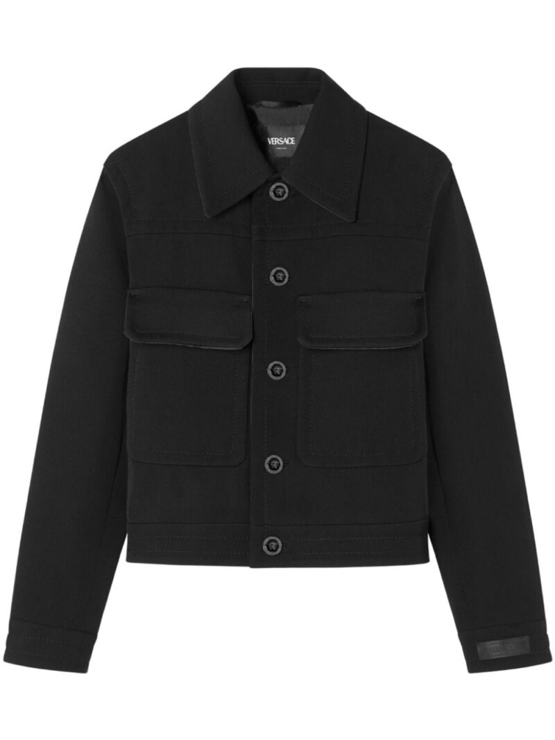 Versace wool-blend twill blouson jacket