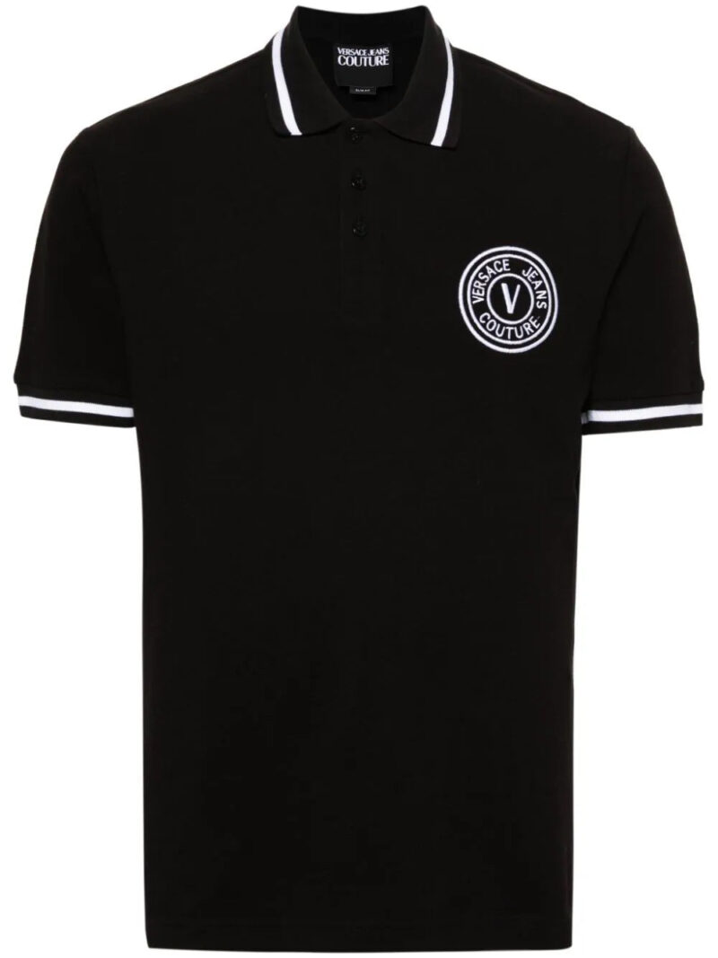 Versace Jeans Couture  V-Emblem piqué polo shirt