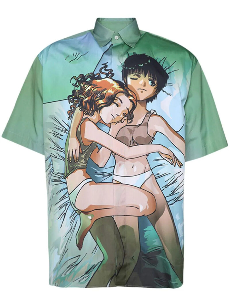 VETEMENTS  Anime-print cotton shirt