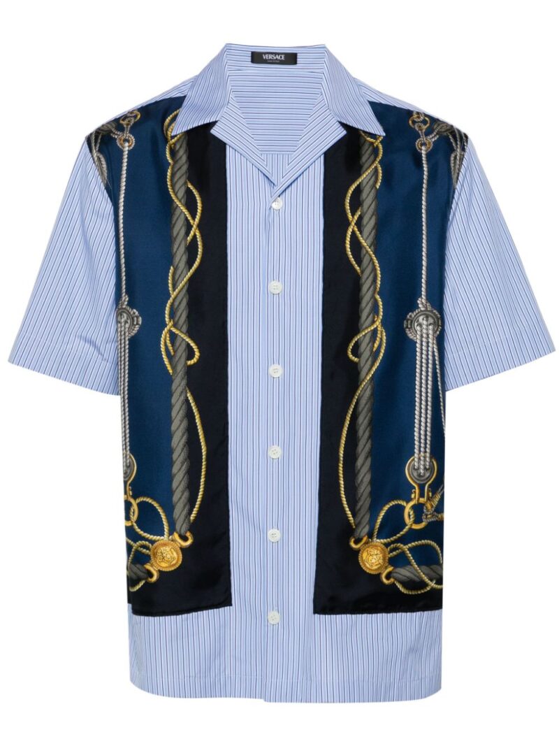Versace Nautical-print striped shirt