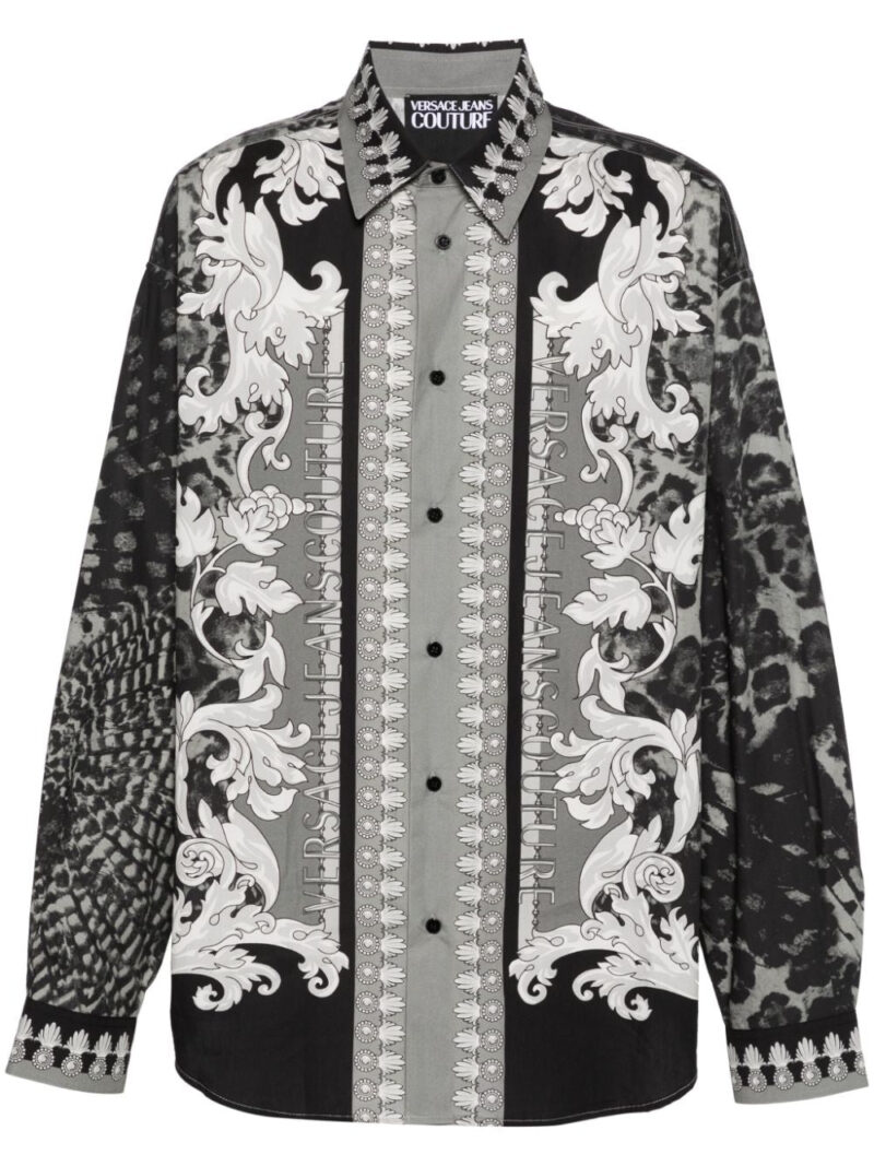 Versace Jeans Couture Animalier Barocco-print cotton shirt