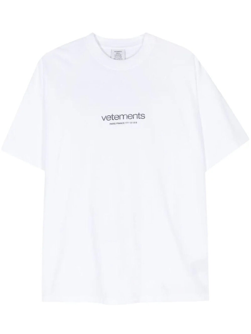 VETEMENTS  embossed-logo cotton T-shirt