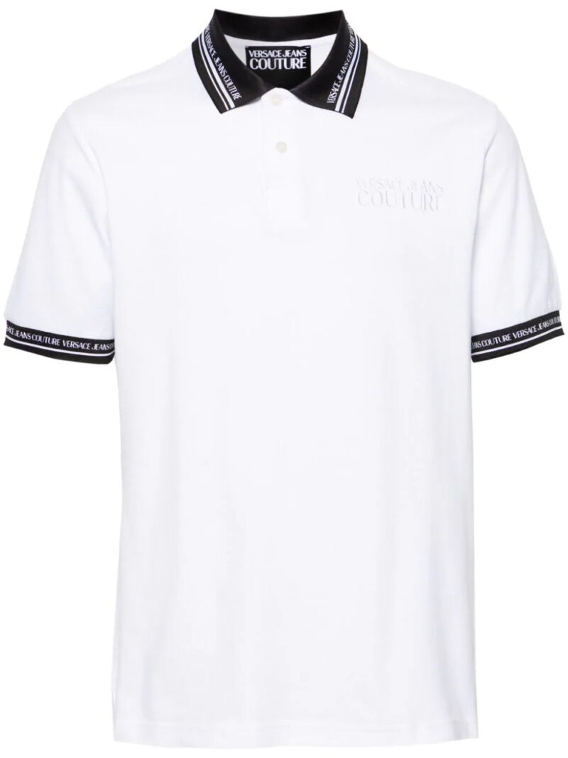 Versace Jeans Couture  logo-embroidered cotton polo shirt
