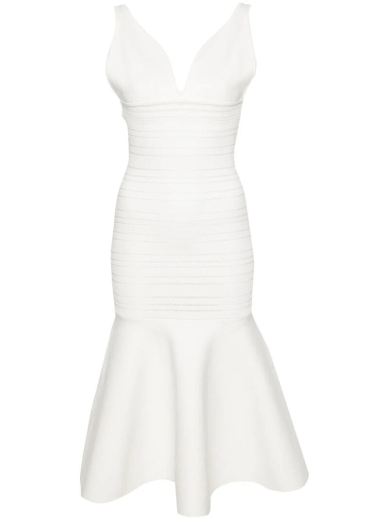 Victoria Beckham  Frame Detail ribbed dress