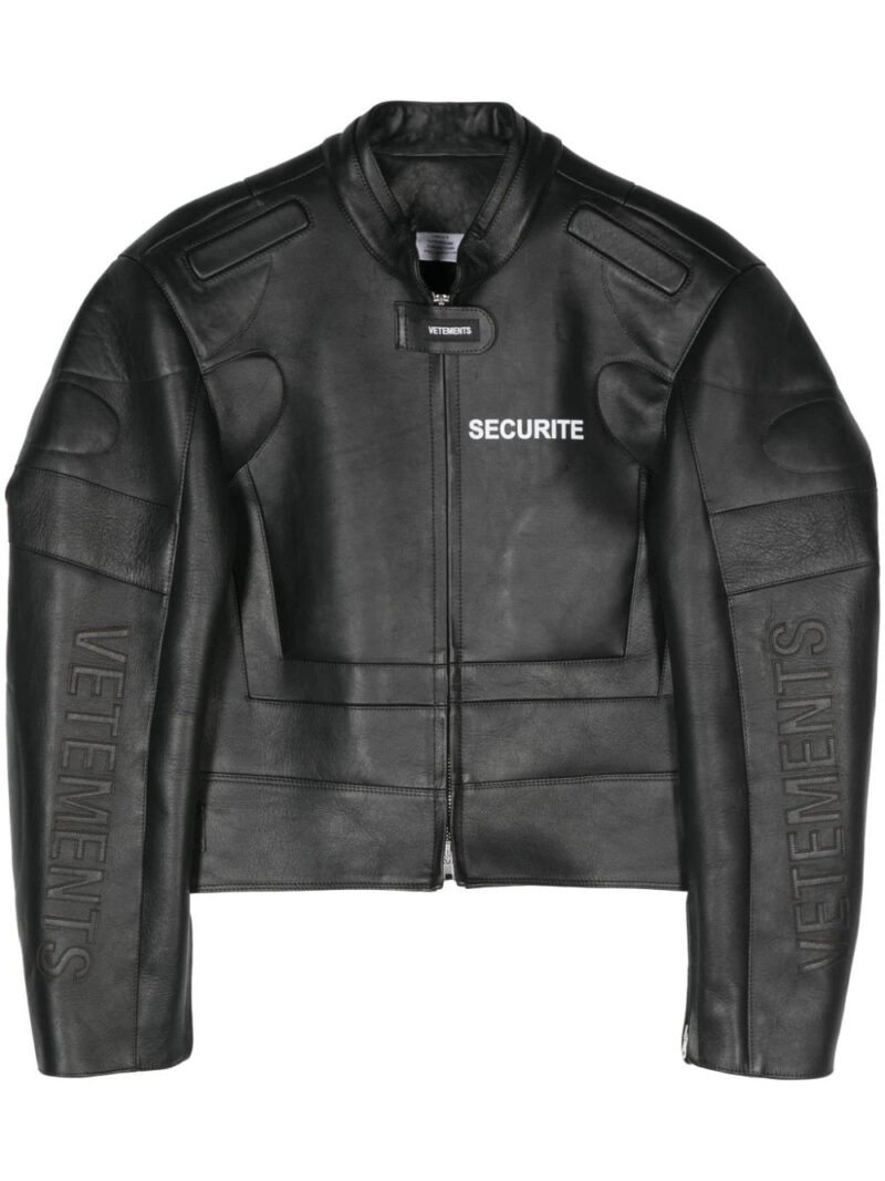 VETEMENTS  Securite Motorcross leather jacket