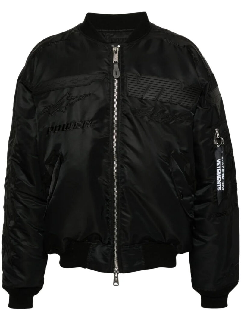 VETEMENTS  Blackout Racing bomber jacket