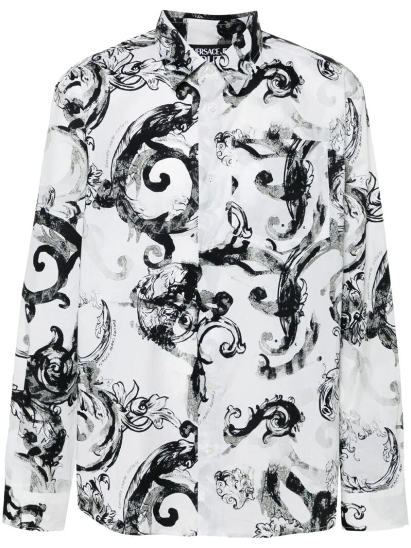 Versace Jeans Couture  Watercolor Barocco cotton shirt