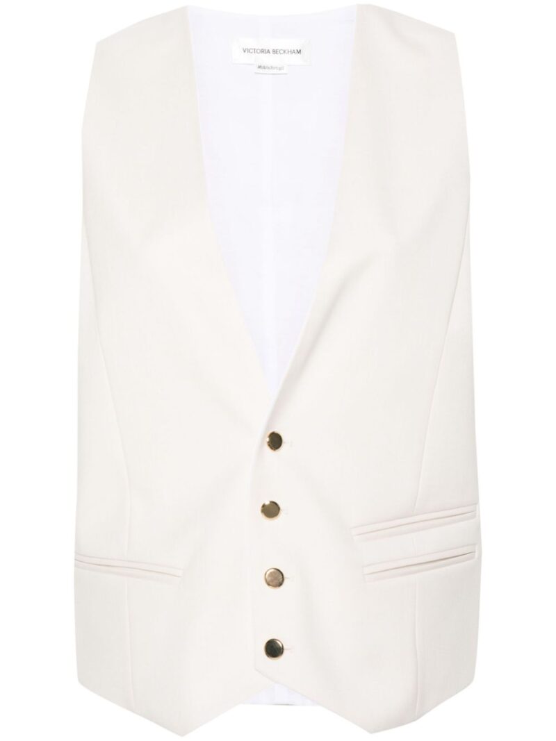 Victoria Beckham  V-neck buttoned waistcoat