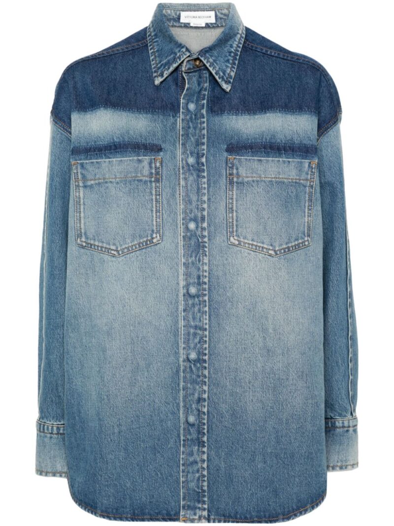Victoria Beckham  classic-collar denim shirt