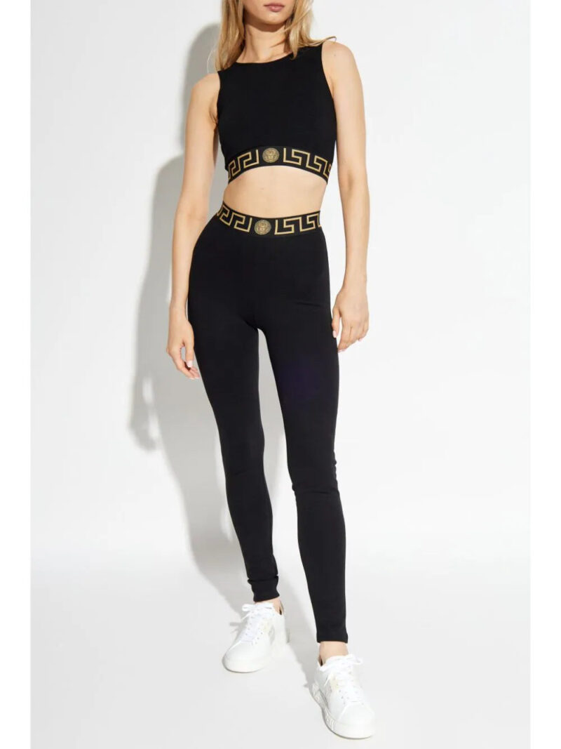 Versace  Greca-waistband high-waist leggings