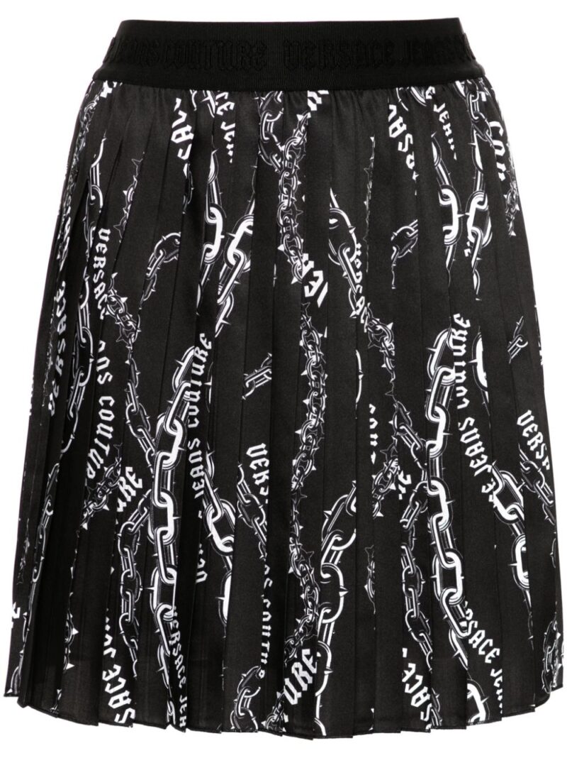 Versace Jeans Couture  logo-chain mini skirt