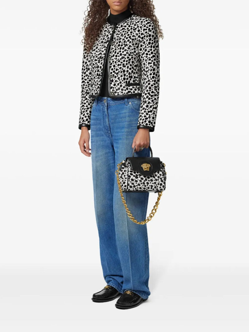 Versace  animal-print fitted jacket