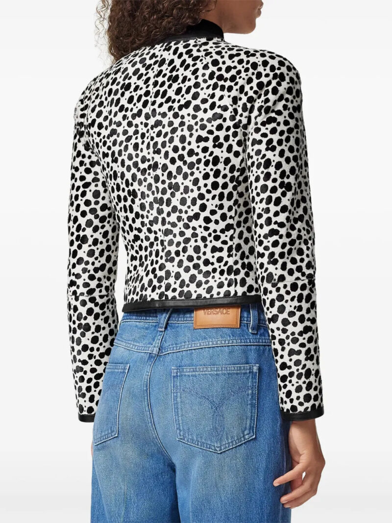 Versace  animal-print fitted jacket