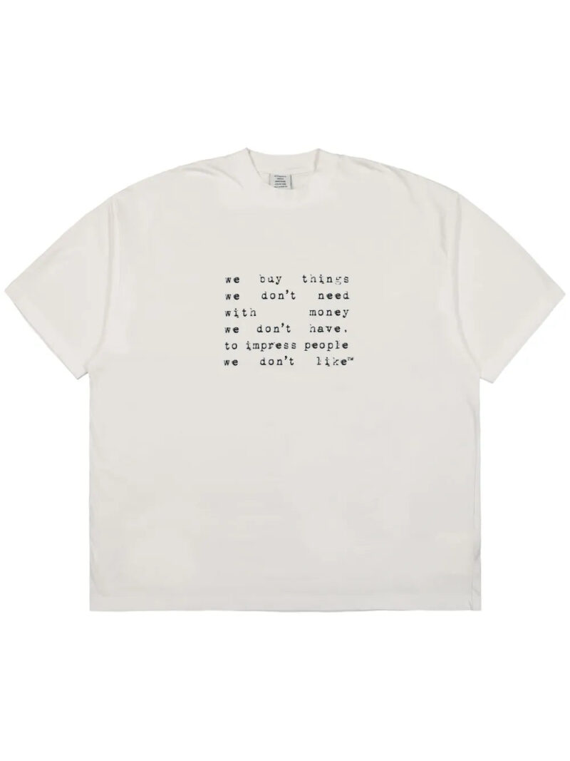VETEMENTS  We Buy Things T-shirt