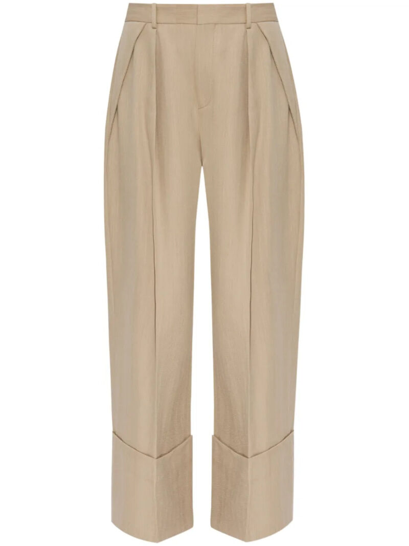Victoria Beckham  Maxi turn-up pants trousers