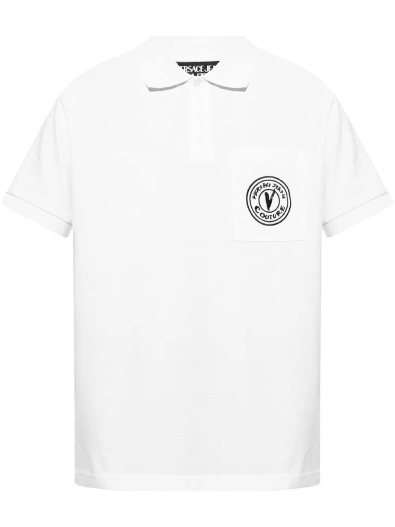 Versace Jeans Couture  logo-embroidered polo shirt