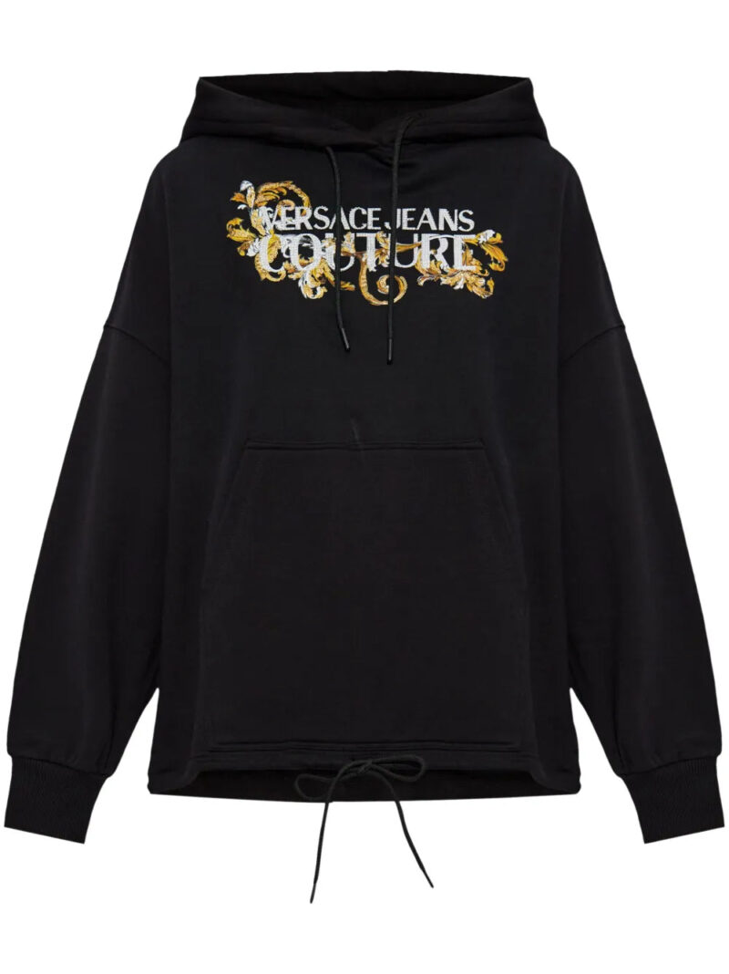 Versace Jeans Couture  logo-appliqué hoodie