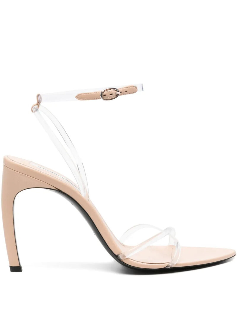 Victoria Beckham  100mm clear-strap leather heeled sandals