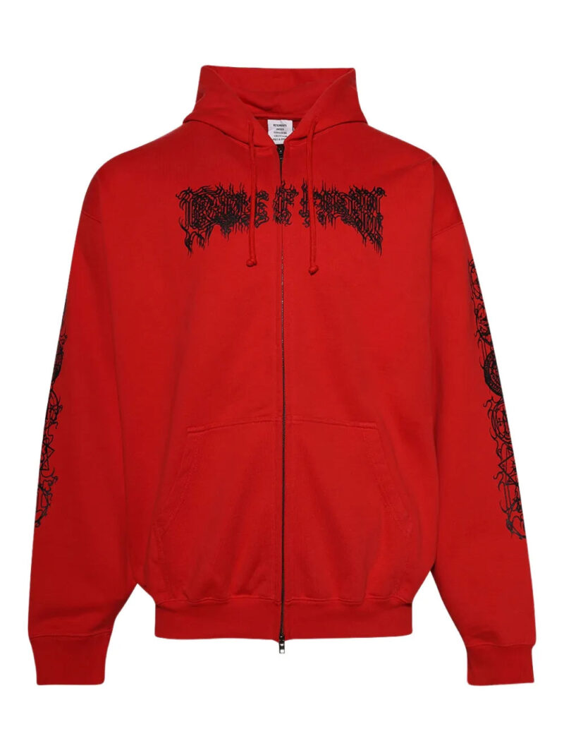 VETEMENTS  Cradle of Filth double-logo zip-up hoodie