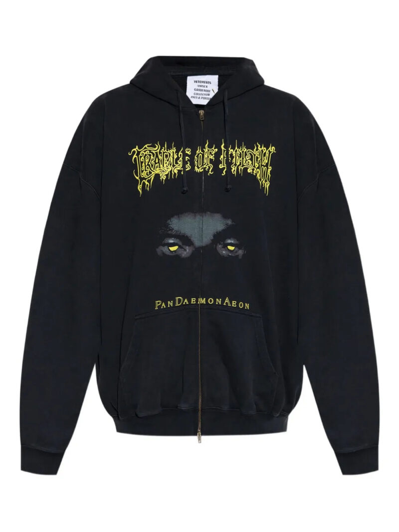 VETEMENTS  graphic-print zip-up hoodie