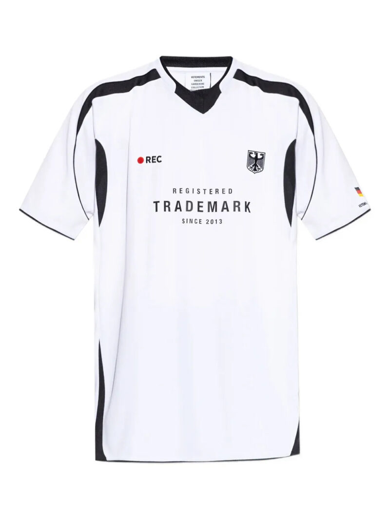 VETEMENTS  panelled graphic-print T-shirt