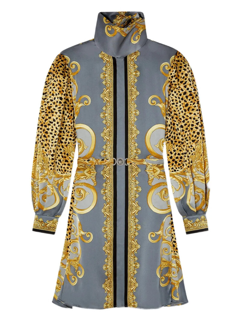 Versace  silk animal-print dress