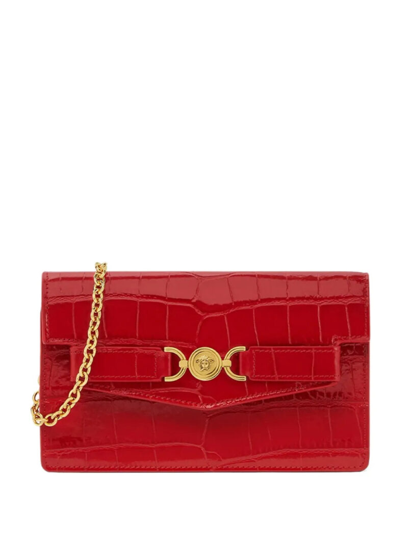 Versace Medusa Head leather clutch bag