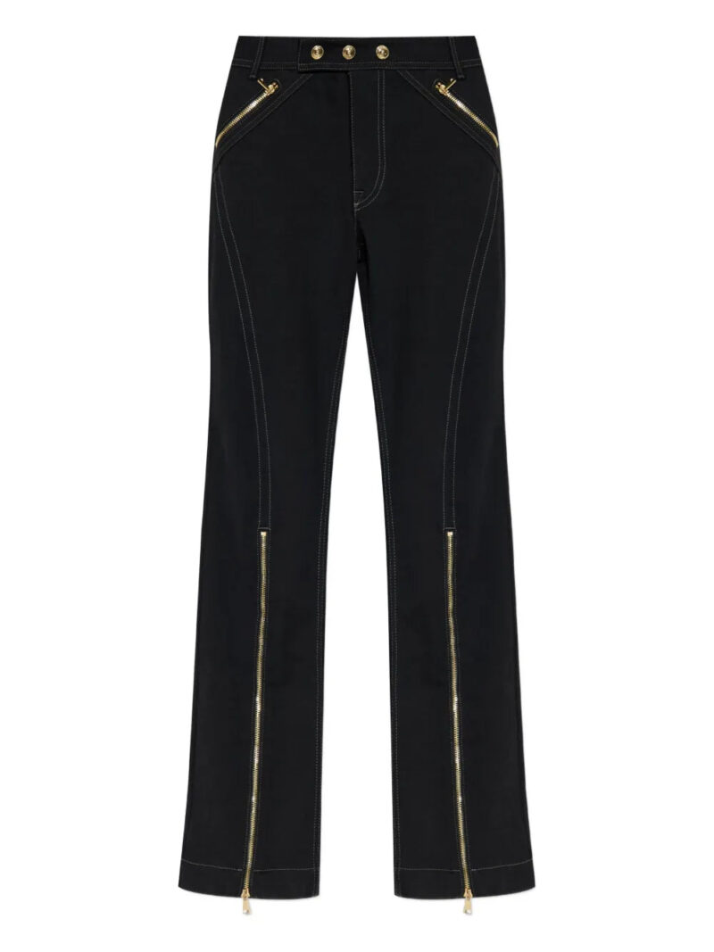 Versace Jeans Couture  zip-detail topstitched denim jeans
