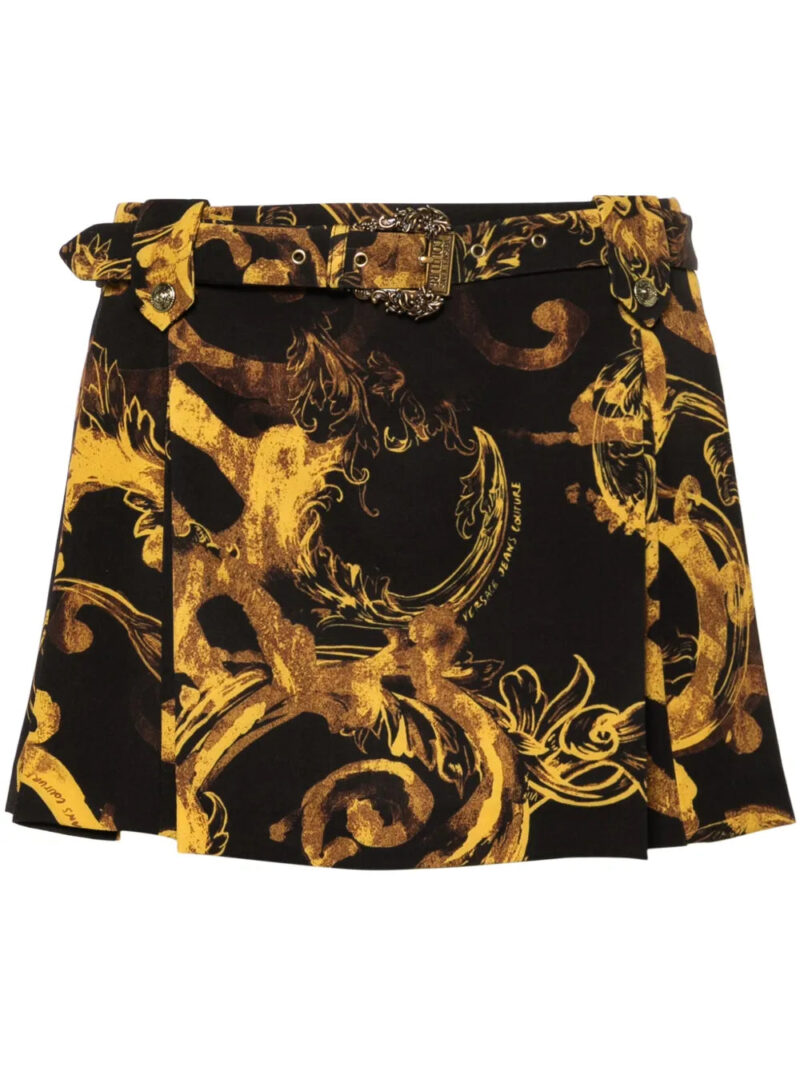 Versace Jeans Couture  Watercolor Couture-print mini skirt