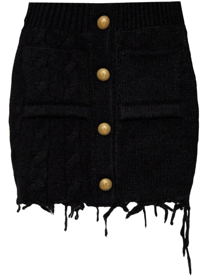 VETEMENTS  raw-cut wool mini skirt