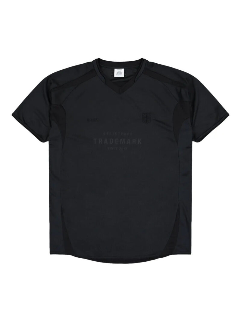 VETEMENTS  Trademark Football V-neck panelled jersey