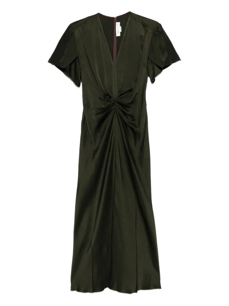 Victoria Beckham  twisted V-neck midi dress