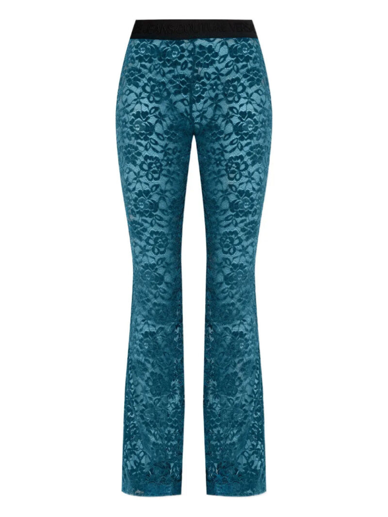 Versace Jeans Couture  lace flared trousers