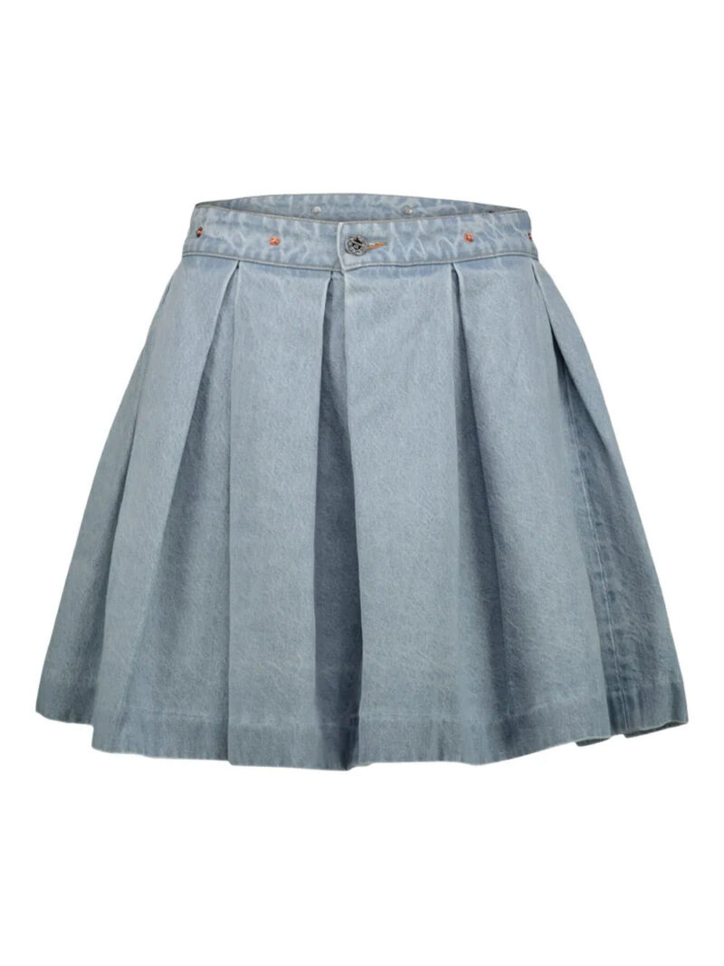 VETEMENTS  pleated denim skirt