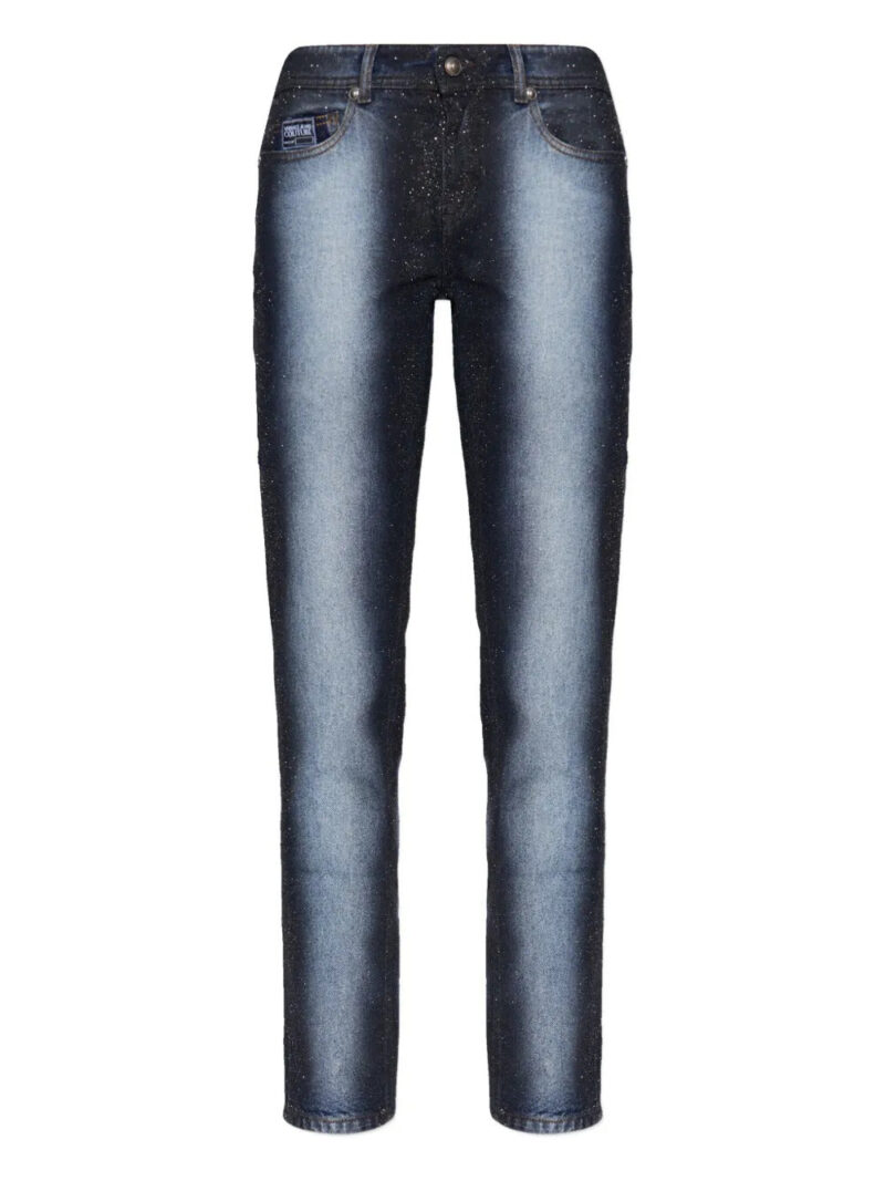 Versace Jeans Couture  sparkled denim straight-leg jeans