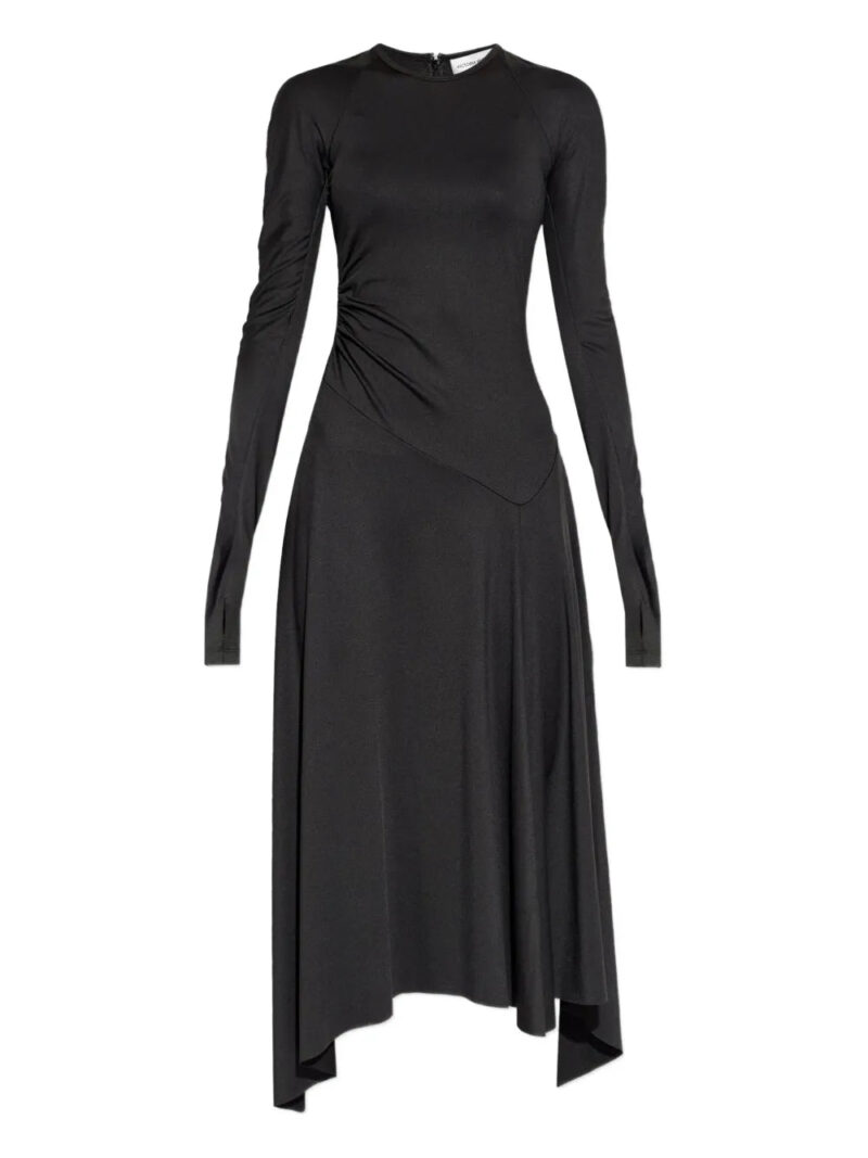 Victoria Beckham  asymmetric-hem long-sleeved midi dress