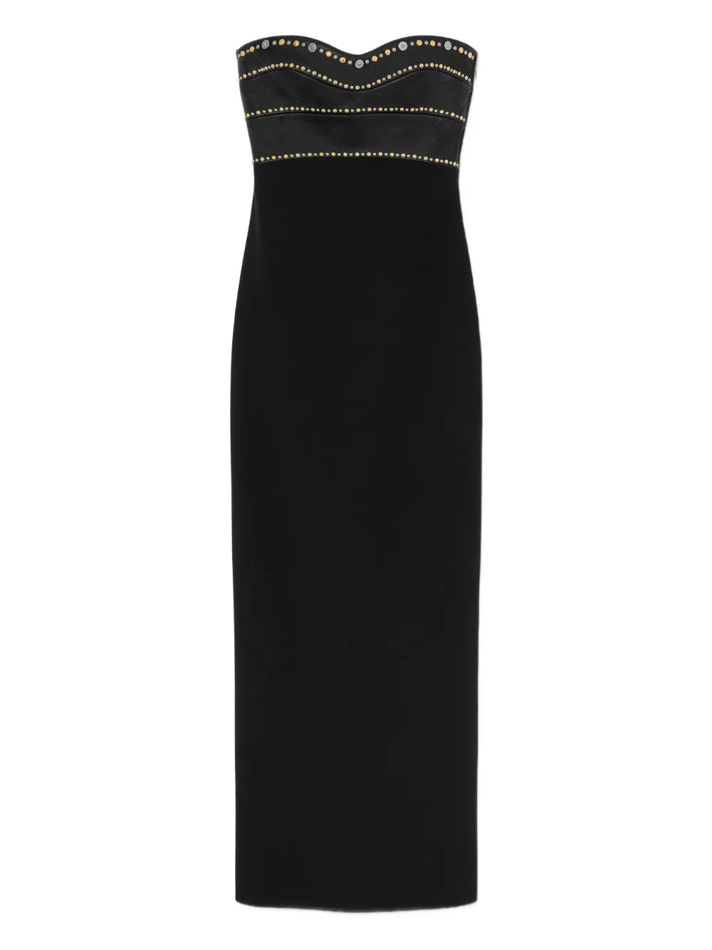 Versace studded strapless maxi dress