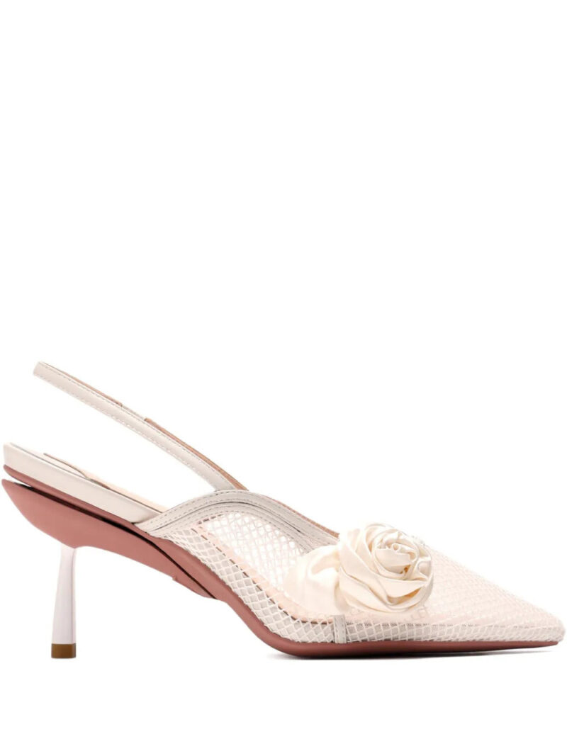 vice versa  95mm Blossom rose-detail pumps