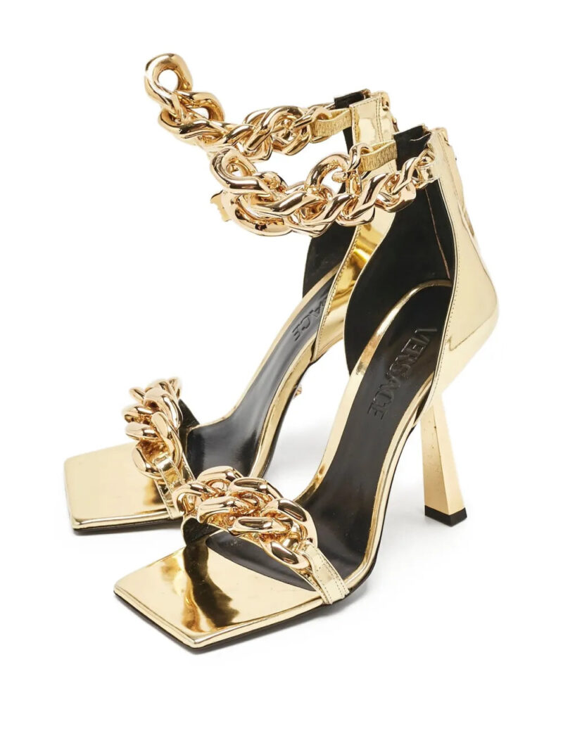 Versace  Medusa chain ankle-strap sandals