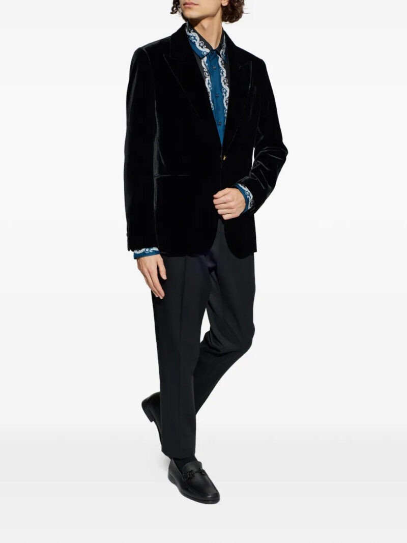 Versace  Medusa button velvet blazer