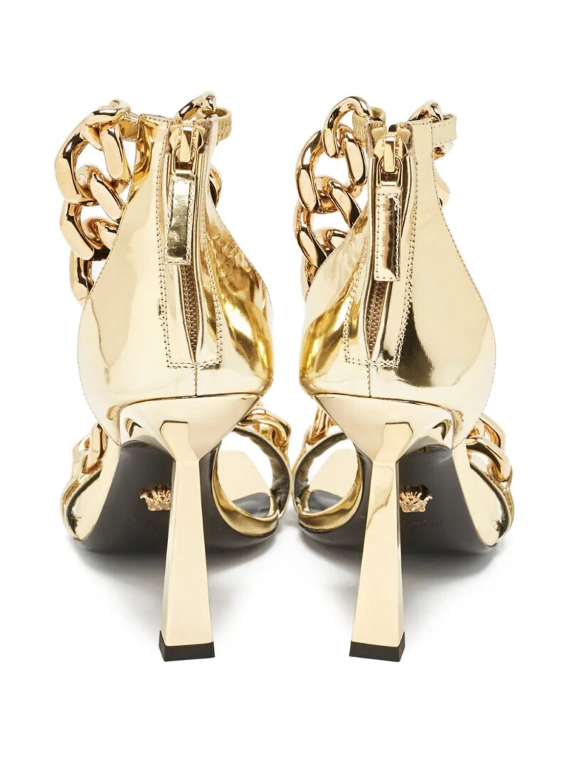 Versace  Medusa chain ankle-strap sandals